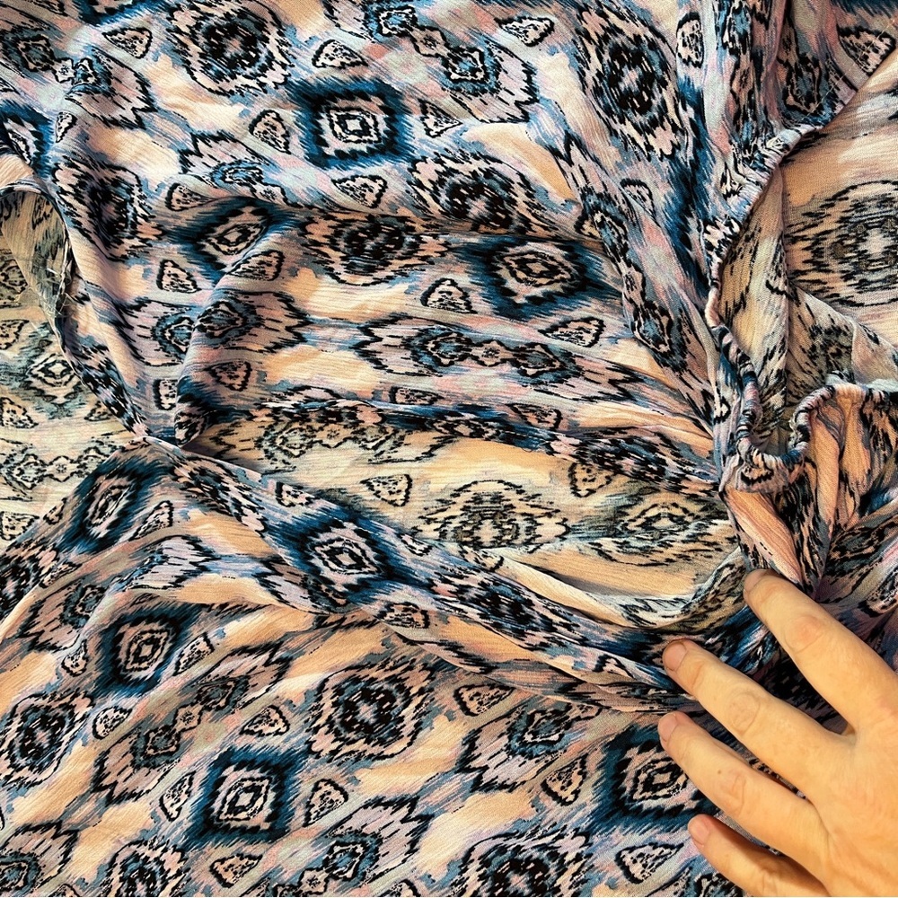 ANDREE BY UNIT Boho Slouchy Patterned Flowy Blous… - image 7